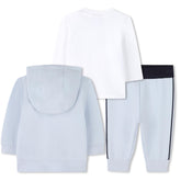 BOSS Baby Boys Blue Cardigan Trousers T-Shirt Set